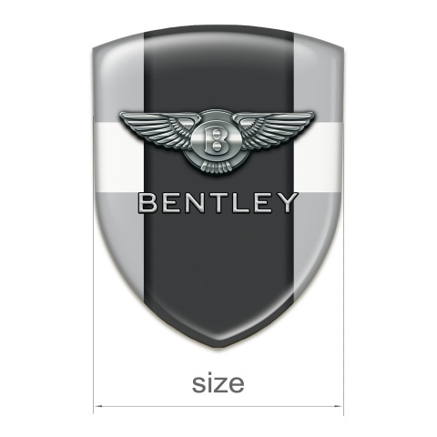 Bentley Auto Emblem Gray Base White Band 