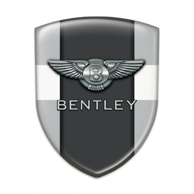 Bentley Auto Emblem Gray Base White Band 