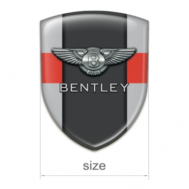 Bentley Tuning Emblem Gray Base Red Band Style 