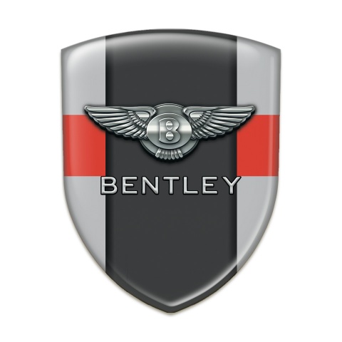 Bentley Tuning Emblem Gray Base Red Band Style 
