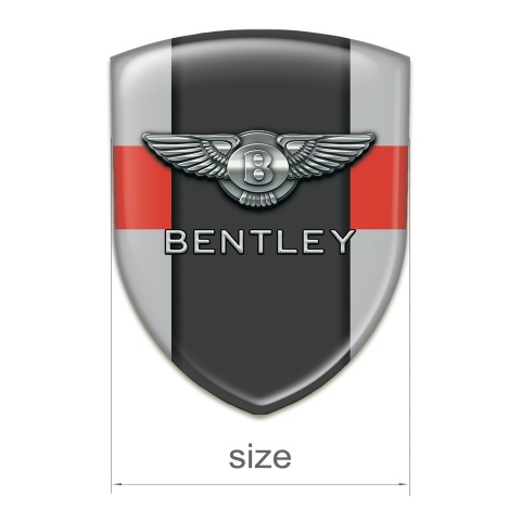 Bentley Tuning Emblem Gray Base Red Band Style 