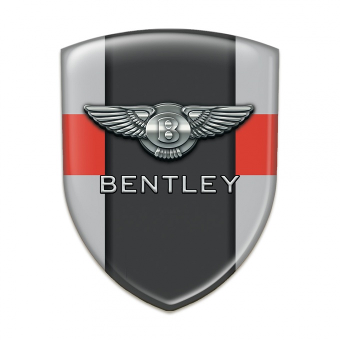 Bentley Tuning Emblem Gray Base Red Band Style 