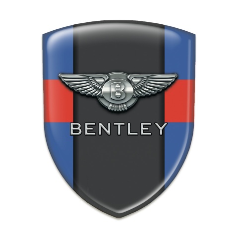 Bentley Self Adhesive Emblem Logo Blue Base Red Band 