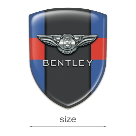 Bentley Self Adhesive Emblem Logo Blue Base Red Band 