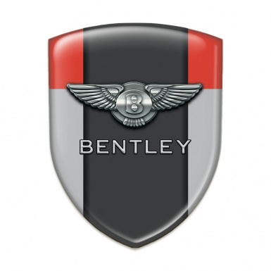 Bentley Silicone Emblem High End Gray Red Pattern 