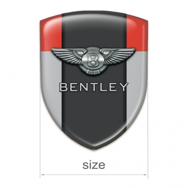 Bentley Silicone Emblem High End Gray Red Pattern 