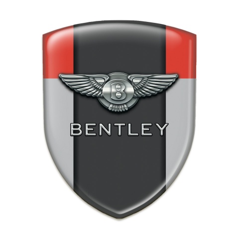 Bentley Silicone Emblem High End Gray Red Pattern 