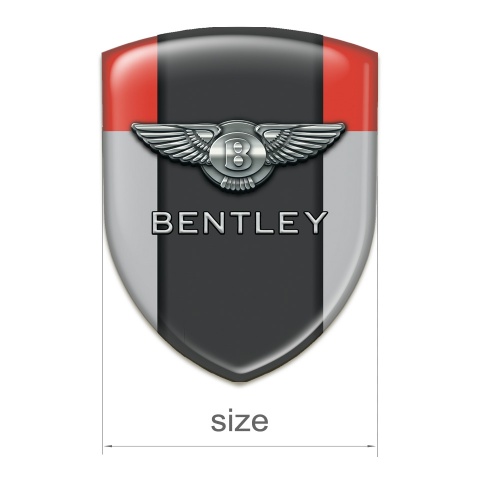 Bentley Silicone Emblem High End Gray Red Pattern 