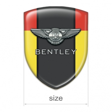 Bentley Self Adhesive Emblem Logo Yellow Red Paterrn 