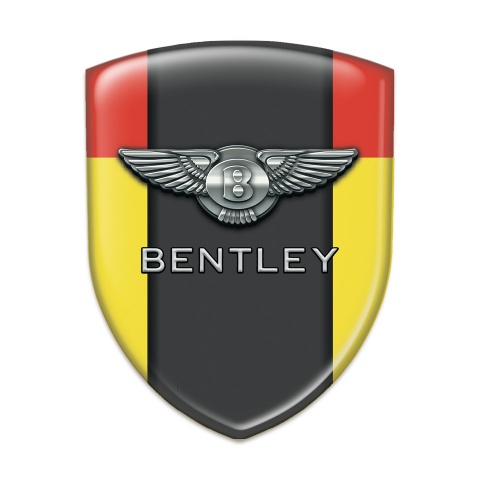 Bentley Self Adhesive Emblem Logo Yellow Red Paterrn 