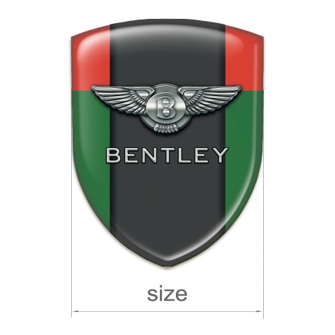 Bentley 3D Gel Emblem Green Red Pattern 