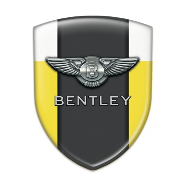 Bentley Self Adhesive Emblem Logo Yellow White Pattern 