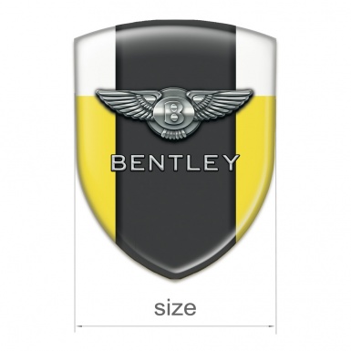 Bentley Self Adhesive Emblem Logo Yellow White Pattern 