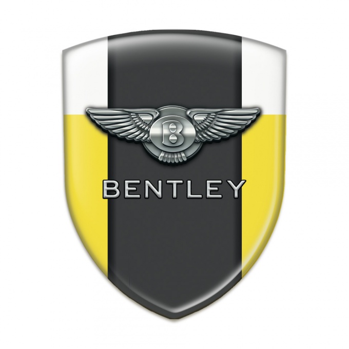 Bentley Self Adhesive Emblem Logo Yellow White Pattern 
