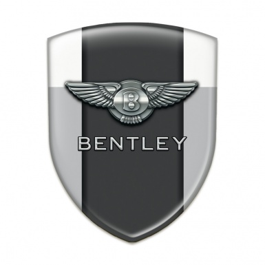 Bentley Domed Emblem Gray White Pattern 