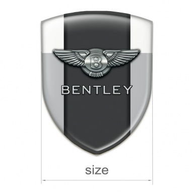 Bentley Domed Emblem Gray White Pattern 