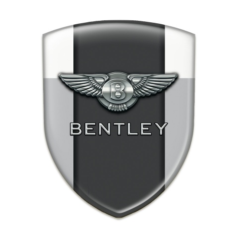 Bentley Domed Emblem Gray White Pattern 