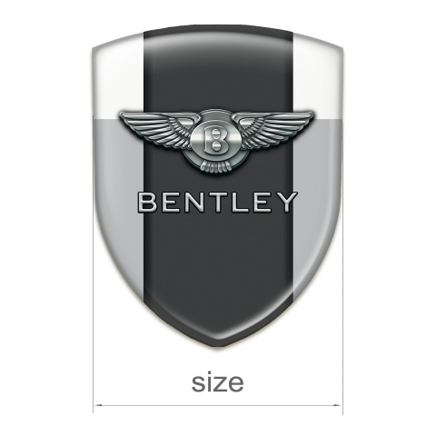 Bentley Domed Emblem Gray White Pattern 