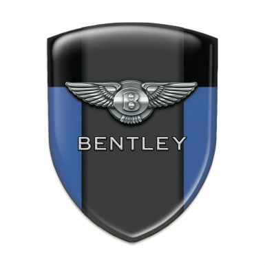 Bentley 3D Gel Emblem Blue Black Pattern 