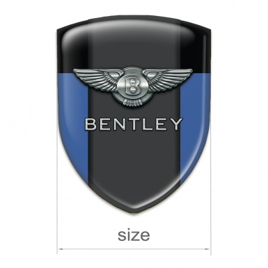 Bentley 3D Gel Emblem Blue Black Pattern 