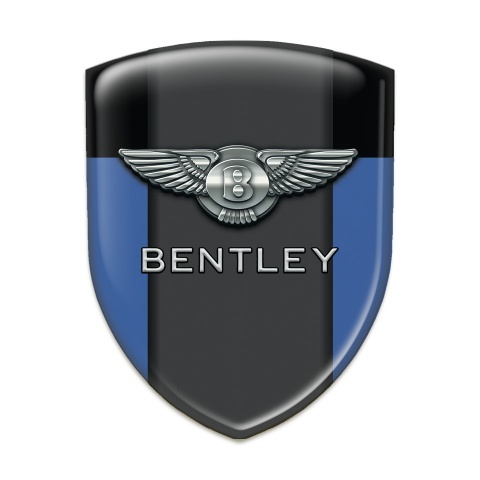 Bentley 3D Gel Emblem Blue Black Pattern 