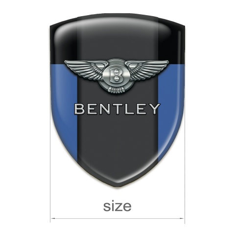 Bentley 3D Gel Emblem Blue Black Pattern 