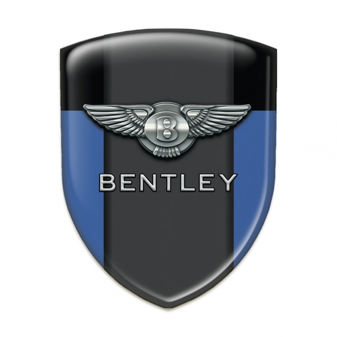 Bentley 3D Gel Emblem Blue Black Pattern 