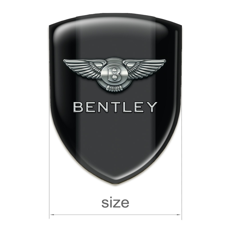 Bentley Car Accessories Badge Premium Quality Black Pattern | Domed ...