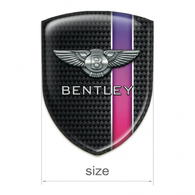 Bentley Tuning Emblem Black Carbon with Purple band Design 