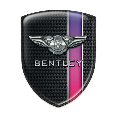 Bentley Tuning Emblem Black Carbon with Purple band Design 
