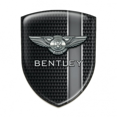 Bentley Self Adhesive Emblem Logo Black with Gray Tape Style 