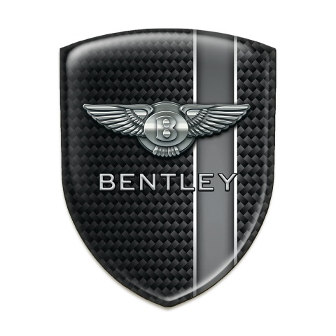 Bentley Self Adhesive Emblem Logo Black with Gray Tape Style 