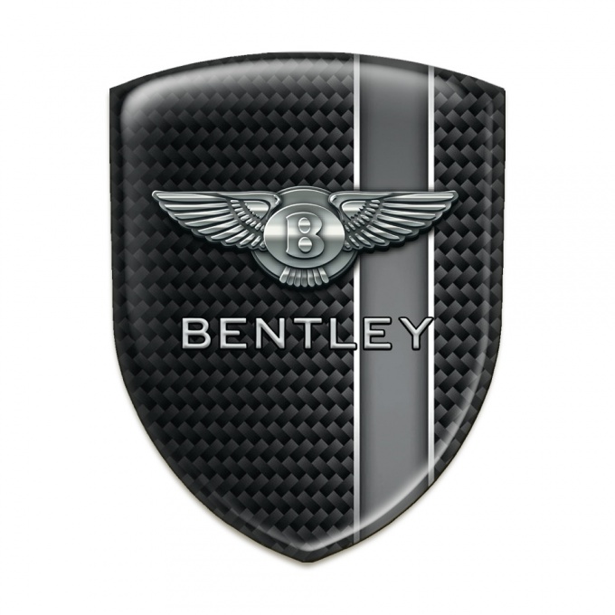 Bentley Self Adhesive Emblem Logo Black with Gray Tape Style 