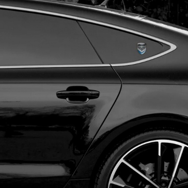 Bentley 3D Gel Emblem Gray Blue V Shaped Details Style 