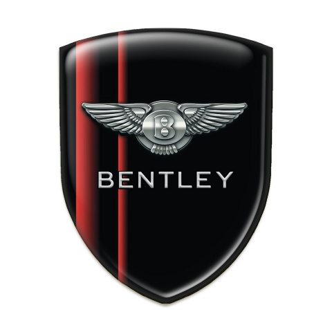 Bentley Emblem Exterior Black Print with Red Stripes Effect 