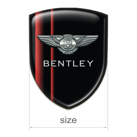 Bentley Emblem Exterior Black Print with Red Stripes Effect 