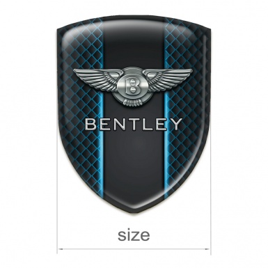 Bentley Silicone Car Decal Badge Blue Neon Mesh Efect 