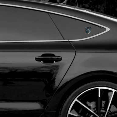 Bentley Silicone Car Decal Badge Blue Neon Mesh Efect 