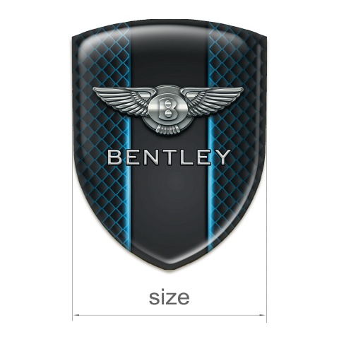 Bentley Silicone Car Decal Badge Blue Neon Mesh Efect 