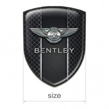 Bentley Silicone Badge Stylish Dark Mesh Effect 