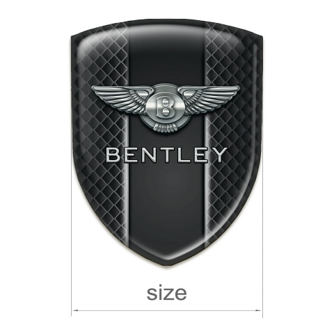 Bentley Silicone Badge Stylish Dark Mesh Effect 