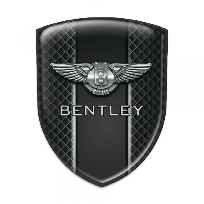 Bentley Silicone Badge Stylish Dark Mesh Effect 