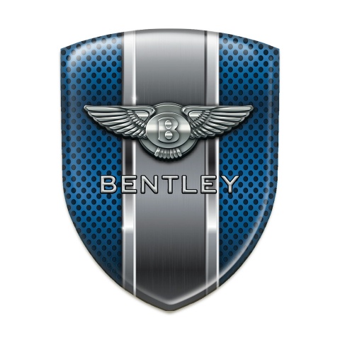 Bentley Tuning Emblem Blue Grid with Metal Panel Design  