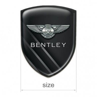 Bentley Resin Sticker Black Base with Gray Diagonal Lines 