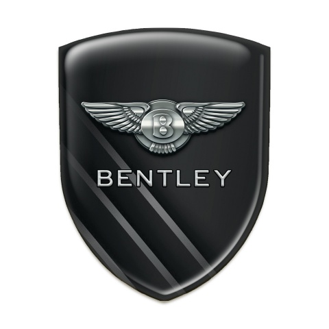 Bentley Resin Sticker Black Base with Gray Diagonal Lines 