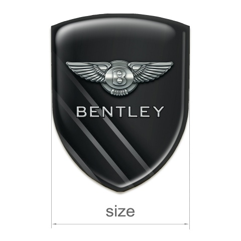 Bentley Resin Sticker Black Base with Gray Diagonal Lines 