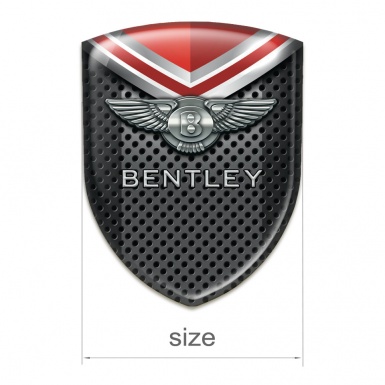Bentley Emblem Exterior Perforated Metal with Red Elements Design 