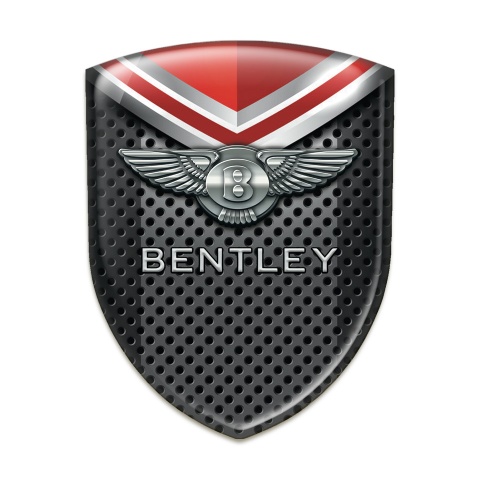 Bentley Emblem Exterior Perforated Metal with Red Elements Design 