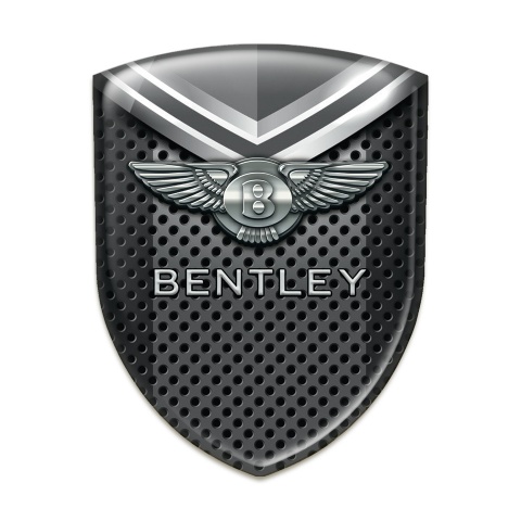 Bentley Emblem Interior Perforated Metal with Gray Elements design 