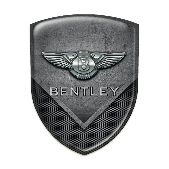Bentley Car Interior Badge Scratched Stone with Perforated Metal Mixed